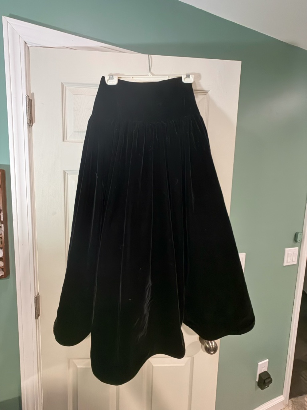 Vintage Velvet Skirt with Crinoline size medium